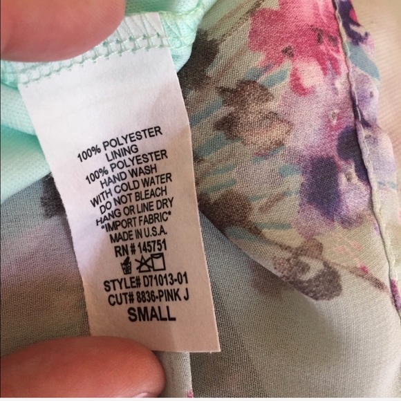 Mint Floral Dress - Picture 7 of 7